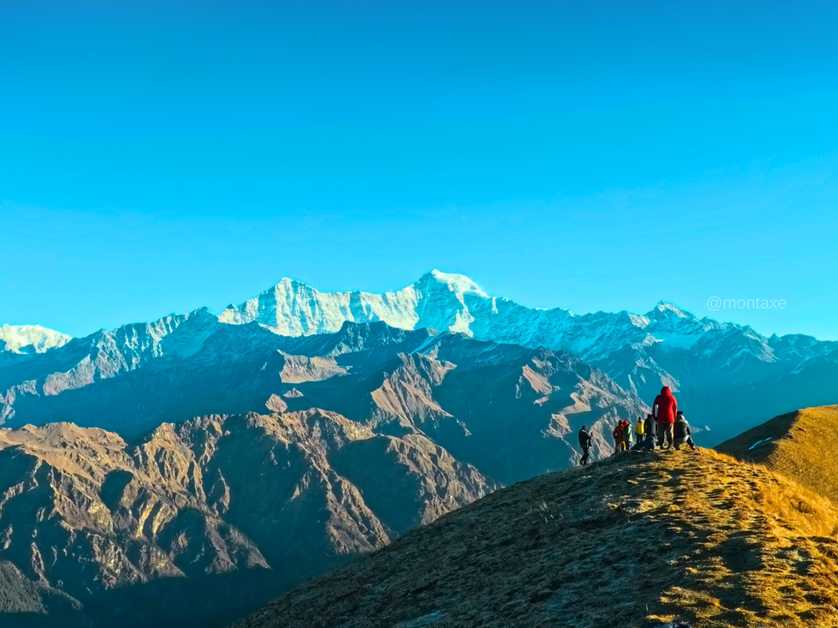 Gulabi Kantha Trek summit view of Bandarpunch peak