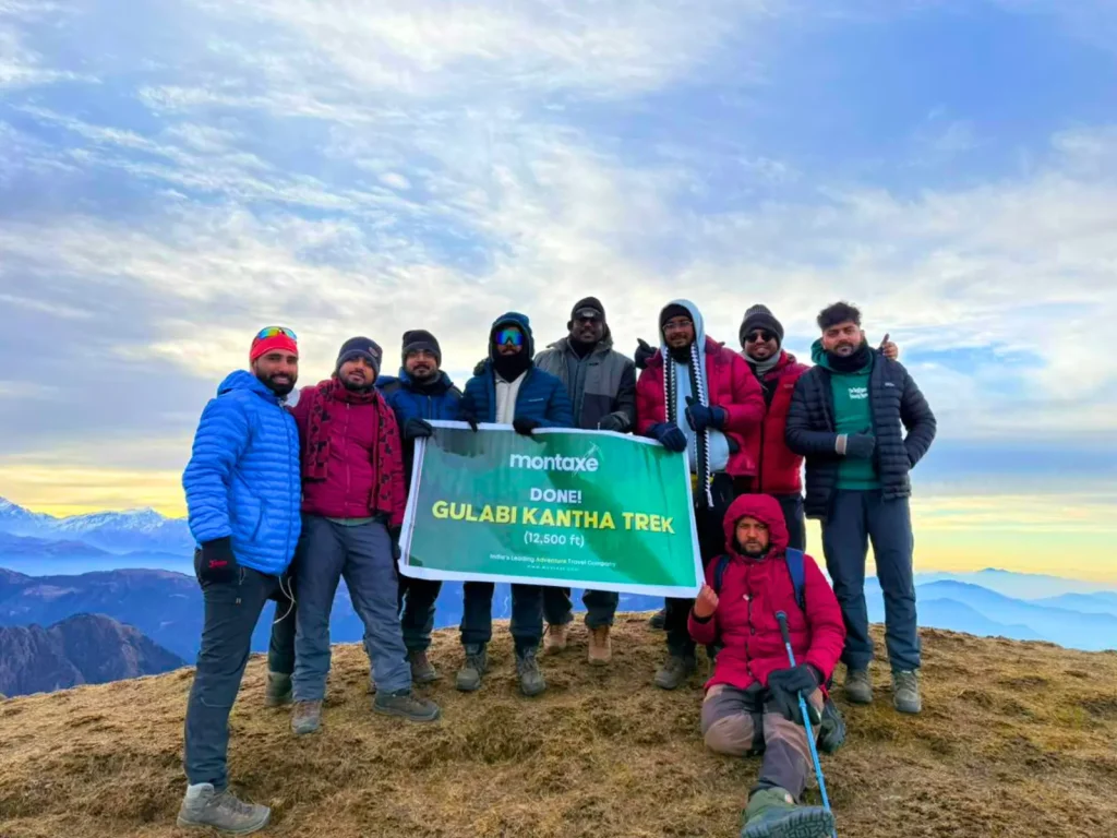 Yamuna Valley Hotel Association Welcomes Gulabi Kantha Trekkers by Montaxe 5 Gulabi kantha summit 1