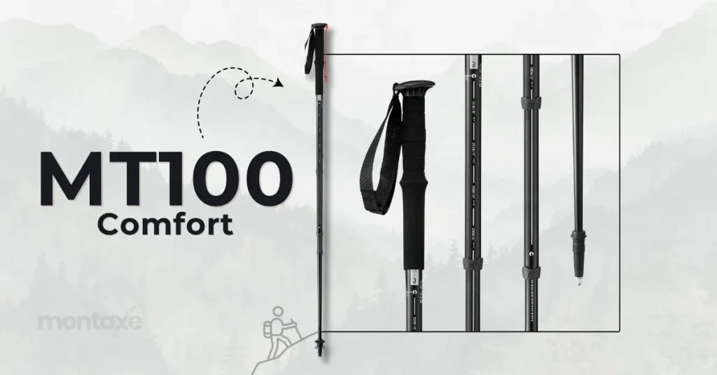 decathlon mt100 comfort trekking pole montaxe