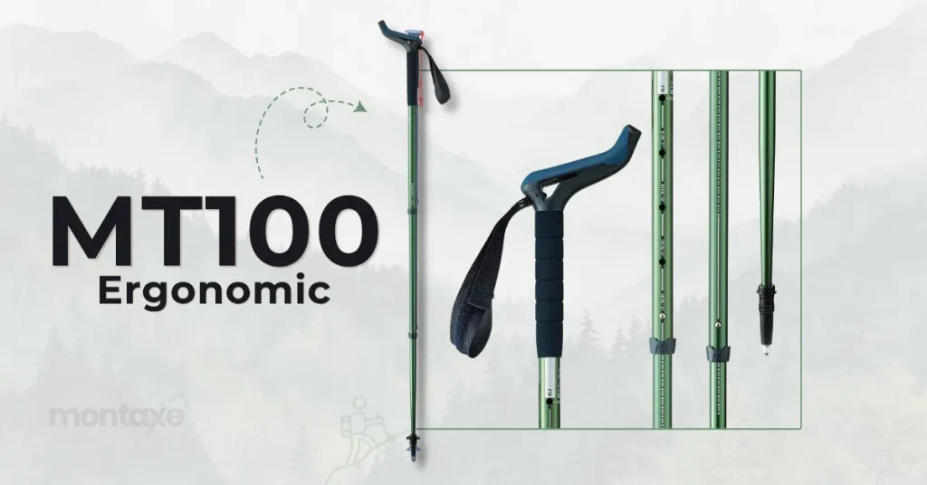 decathlon mt100 ergonomic trekking pole montaxe