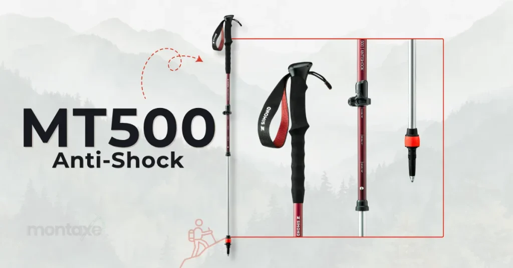 decathlon mt500 anti shock trekking pole montaxe