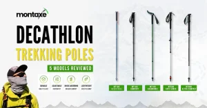 Home 42 Decathlon trekking poles comparison featuring five models reviewed by Montaxe for Himalayan trekking